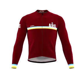 ScudoPro Pro Thermal Long Sleeve Cycling Jersey Country CODE Argentina Vine | Men and Women