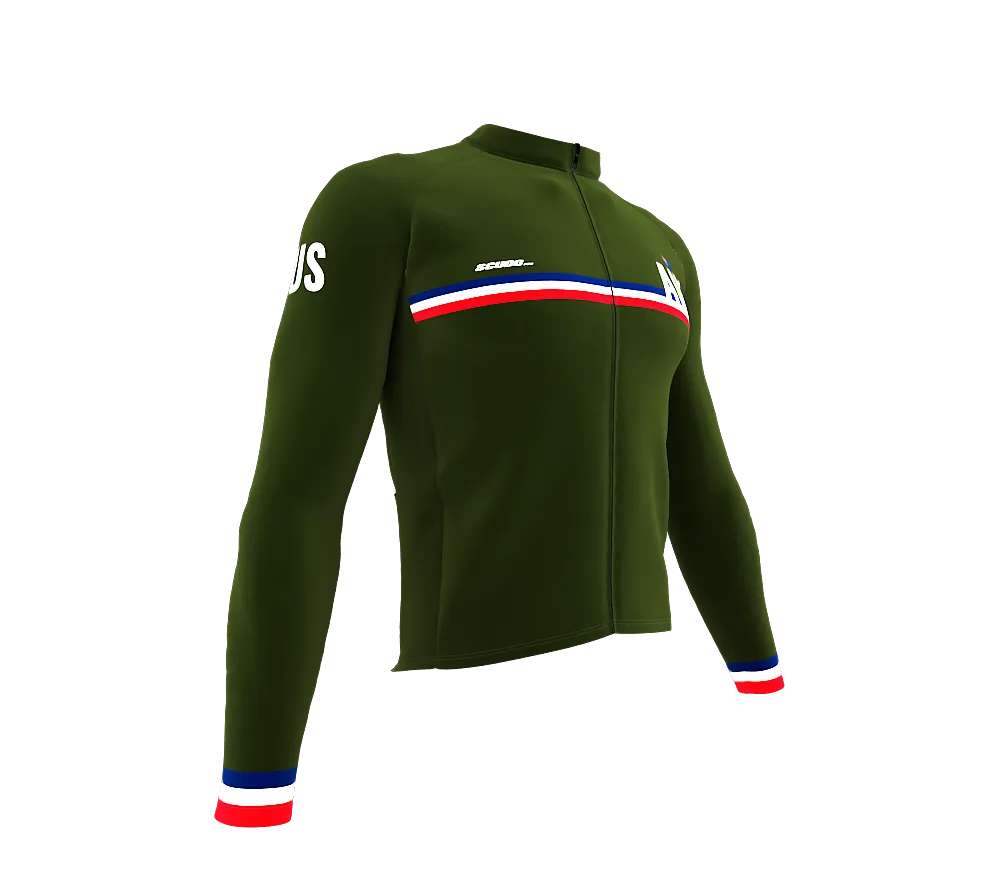 ScudoPro Pro Thermal Long Sleeve Cycling Jersey Country CODE Australia Green | Men and Women