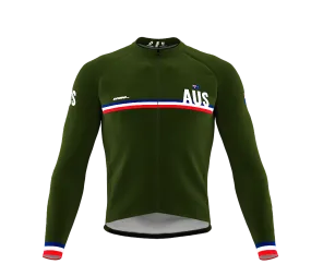 ScudoPro Pro Thermal Long Sleeve Cycling Jersey Country CODE Australia Green | Men and Women