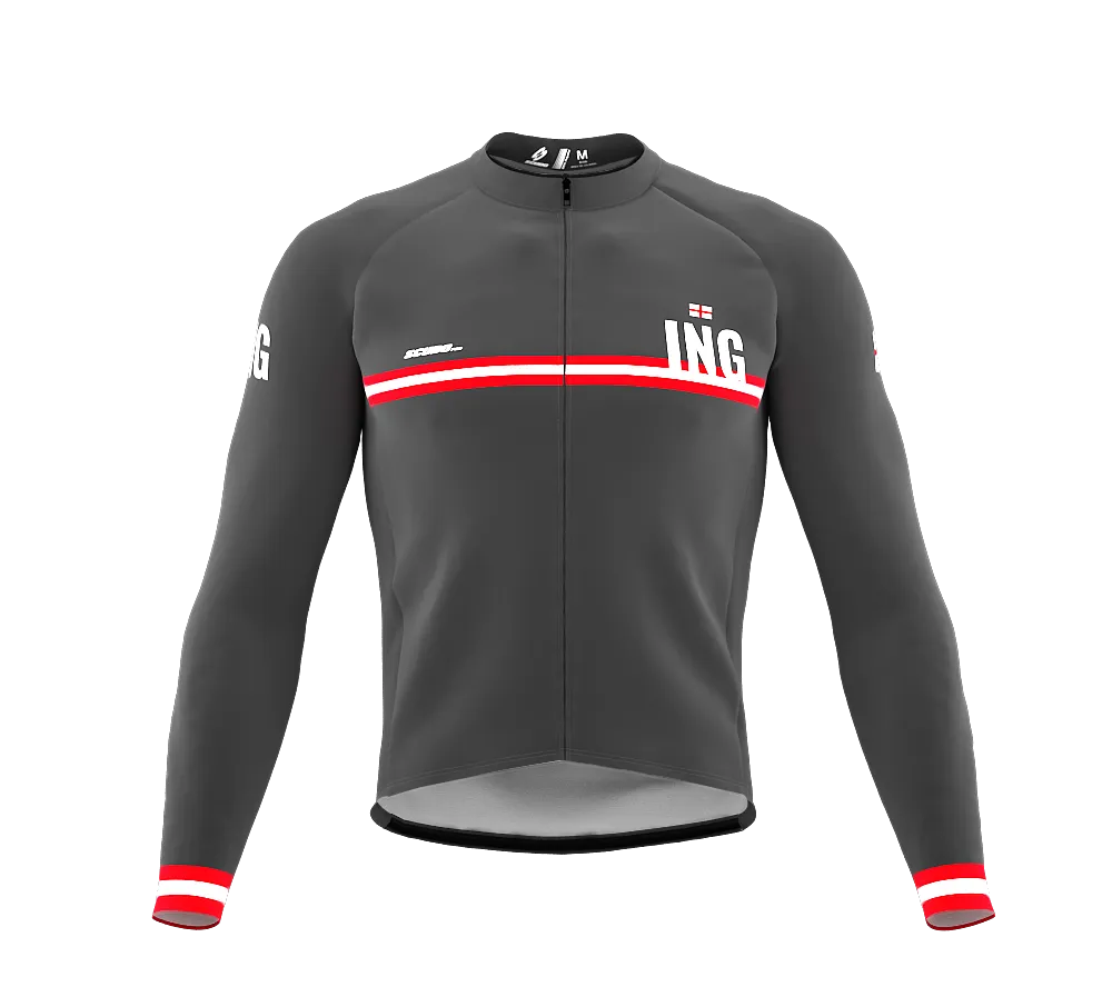 ScudoPro Pro Thermal Long Sleeve Cycling Jersey Country CODE England Gray | Men and Women