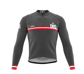 ScudoPro Pro Thermal Long Sleeve Cycling Jersey Country CODE England Gray | Men and Women