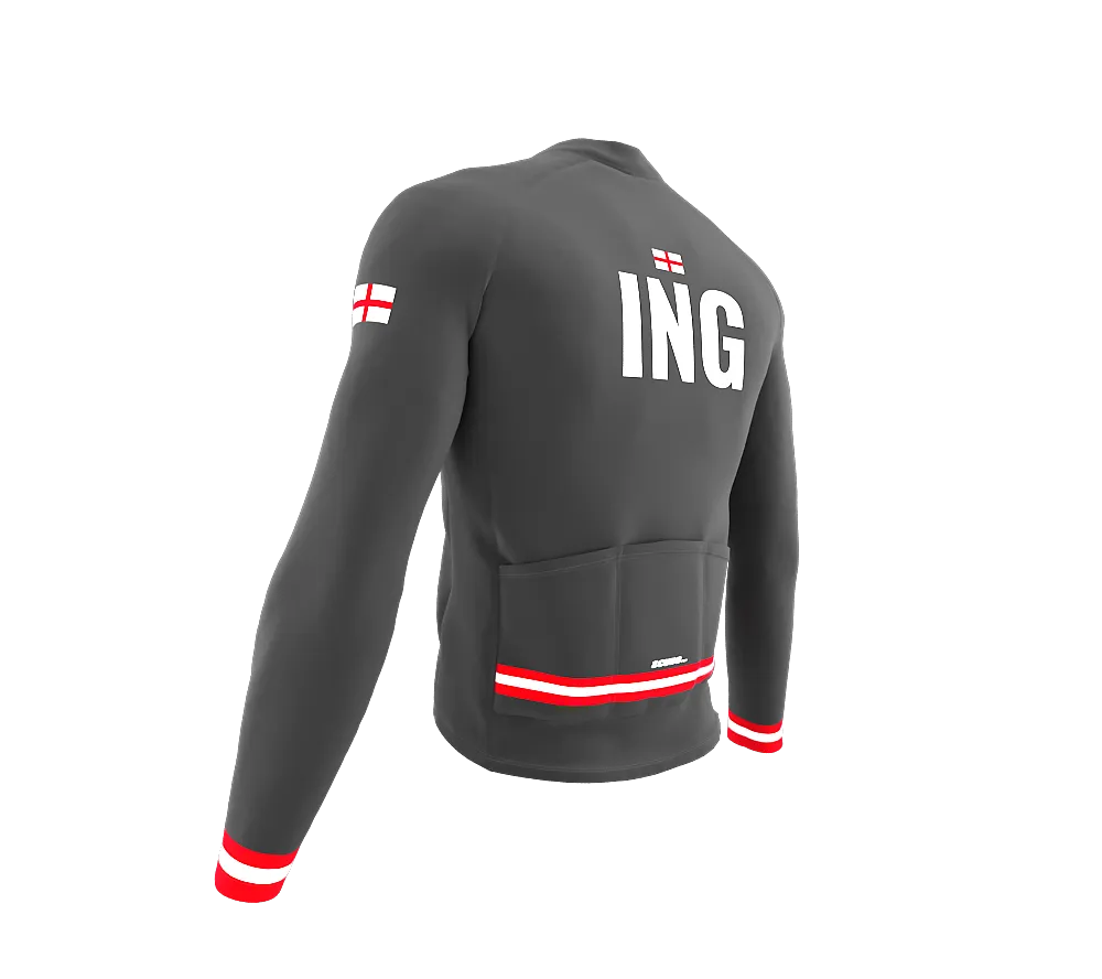 ScudoPro Pro Thermal Long Sleeve Cycling Jersey Country CODE England Gray | Men and Women