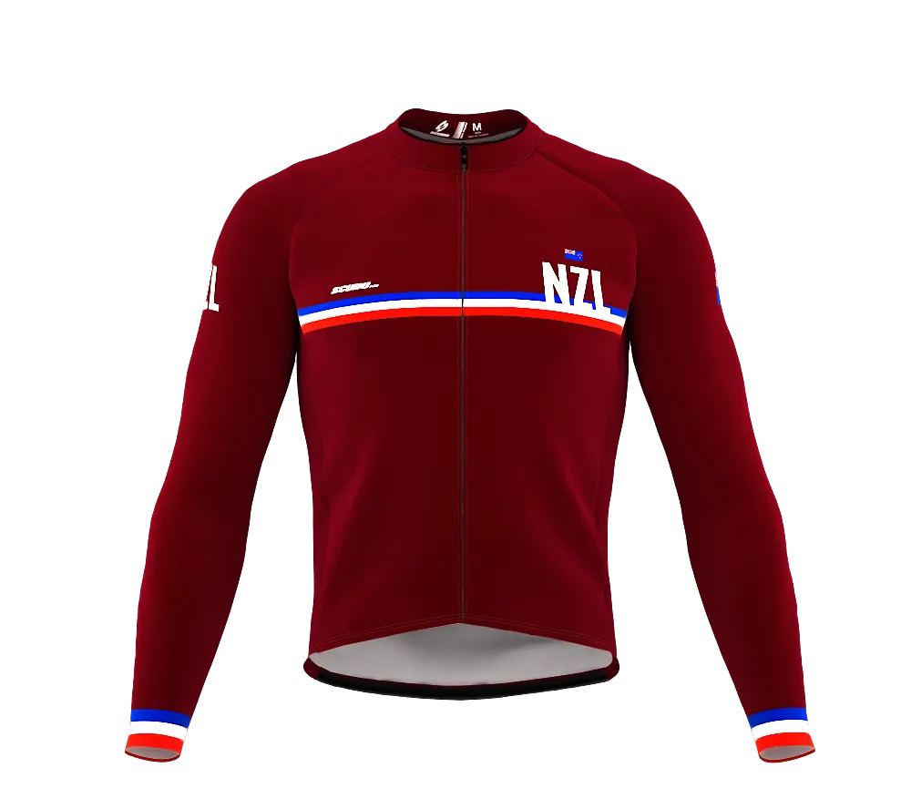 ScudoPro Pro Thermal Long Sleeve Cycling Jersey Country CODE New Zealand Vine | Men and Women