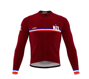 ScudoPro Pro Thermal Long Sleeve Cycling Jersey Country CODE New Zealand Vine | Men and Women