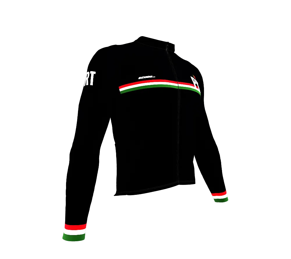 ScudoPro Pro Thermal Long Sleeve Cycling Jersey Country CODE Portugal Black | Men and Women