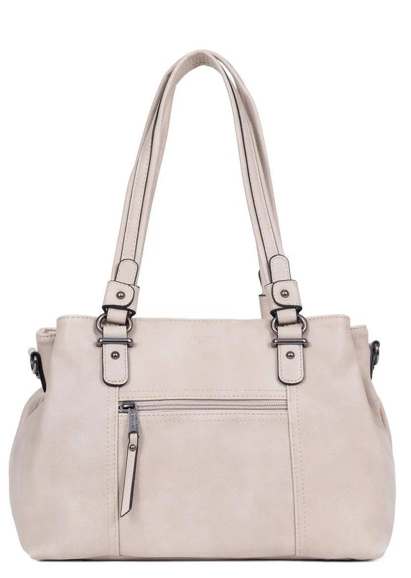 Shoulder bag with 2 synthetic stone handles 315292