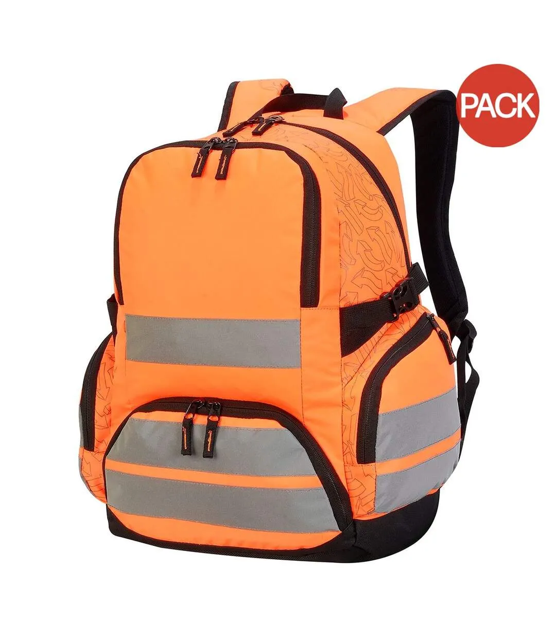 Shugon London Pro Hi-Vis Backpack (Pack of 2) (Hi Vis Orange) (One Size) - UTBC4161