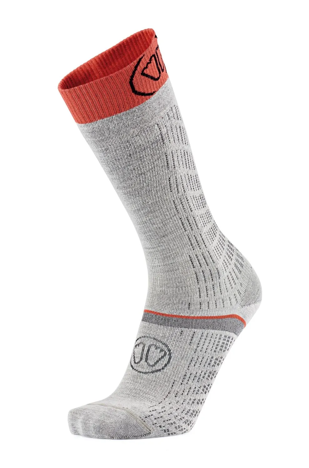 Sidas Synergy Fit Performance Merino Grey Coral Ski Socks