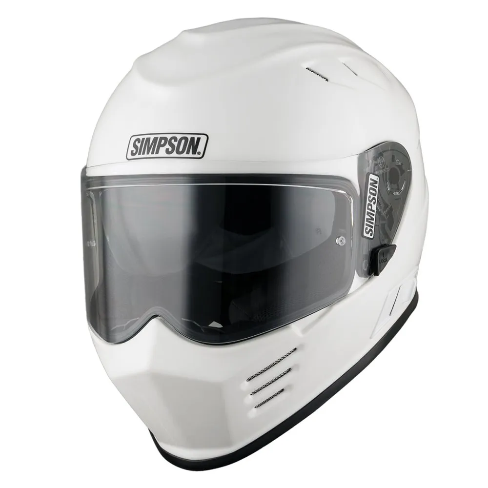 Simpson Venom 06 Plain Helmet - White