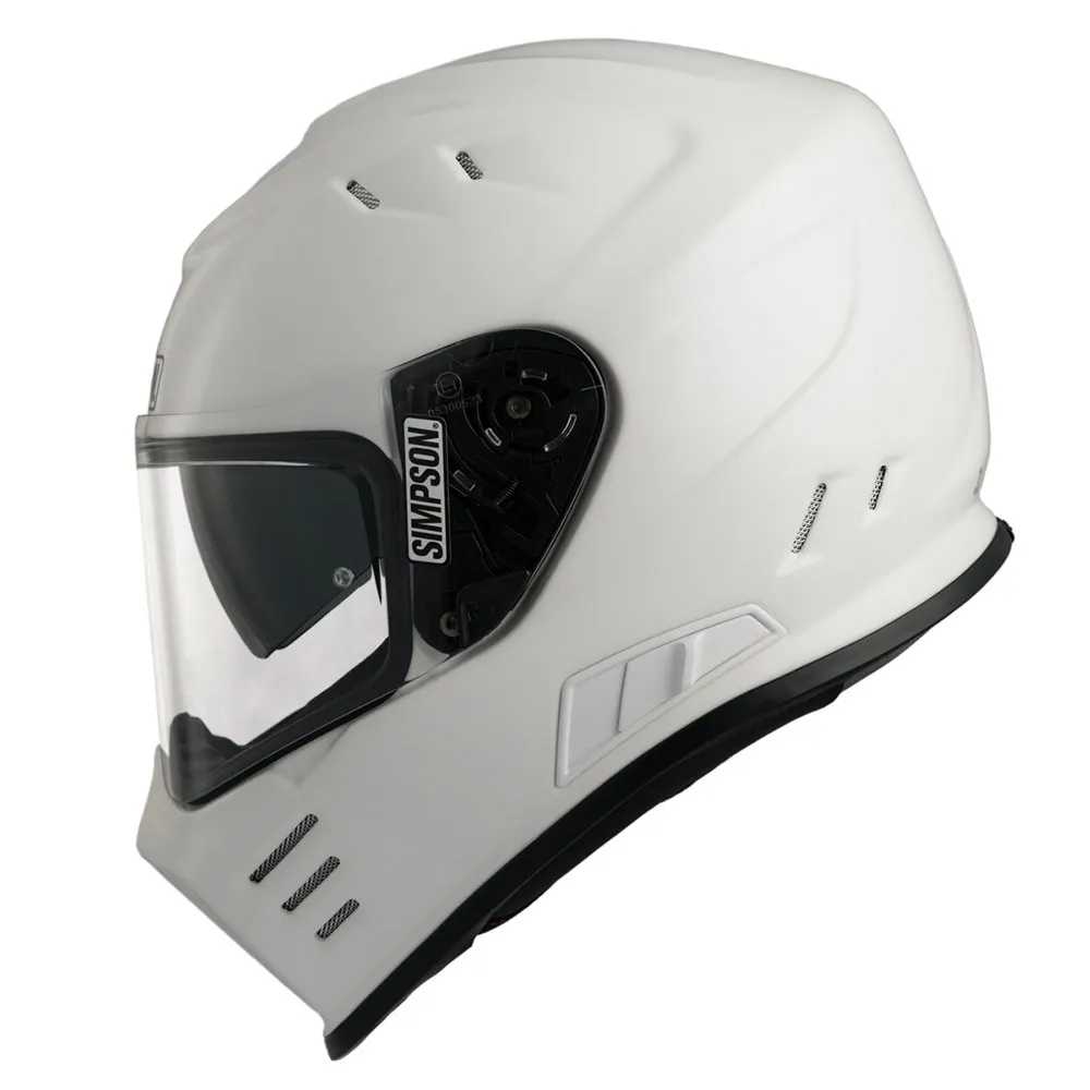 Simpson Venom 06 Plain Helmet - White