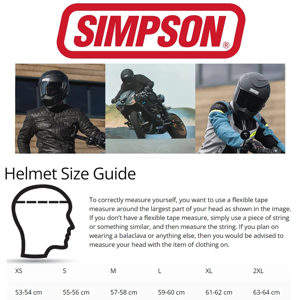 Simpson Venom 06 Plain Helmet - White