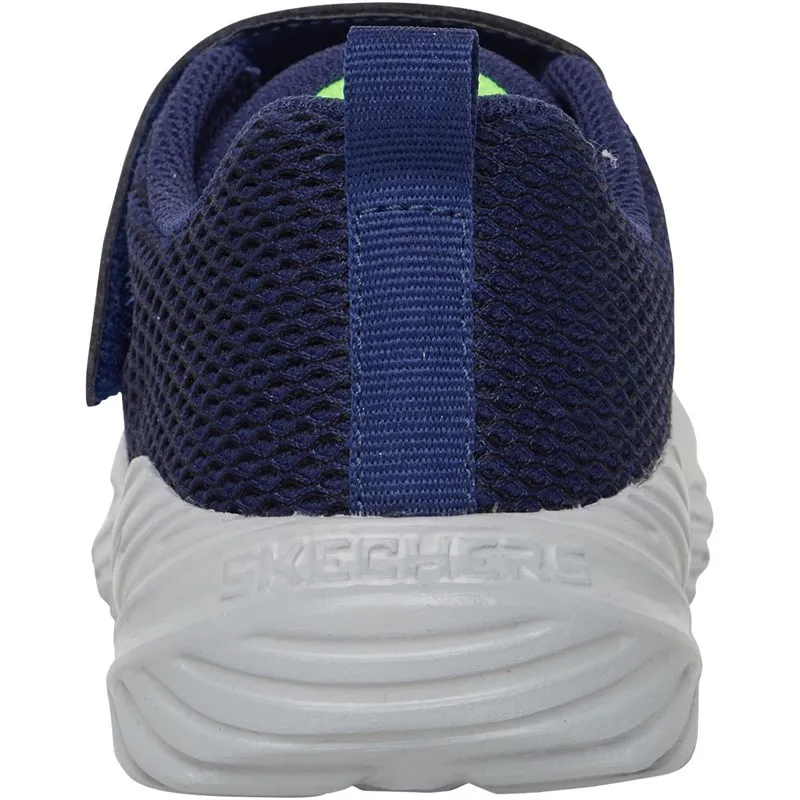 SKECHERS Junior Boys Nitro Sprint Krodon Trainers Navy/Lime