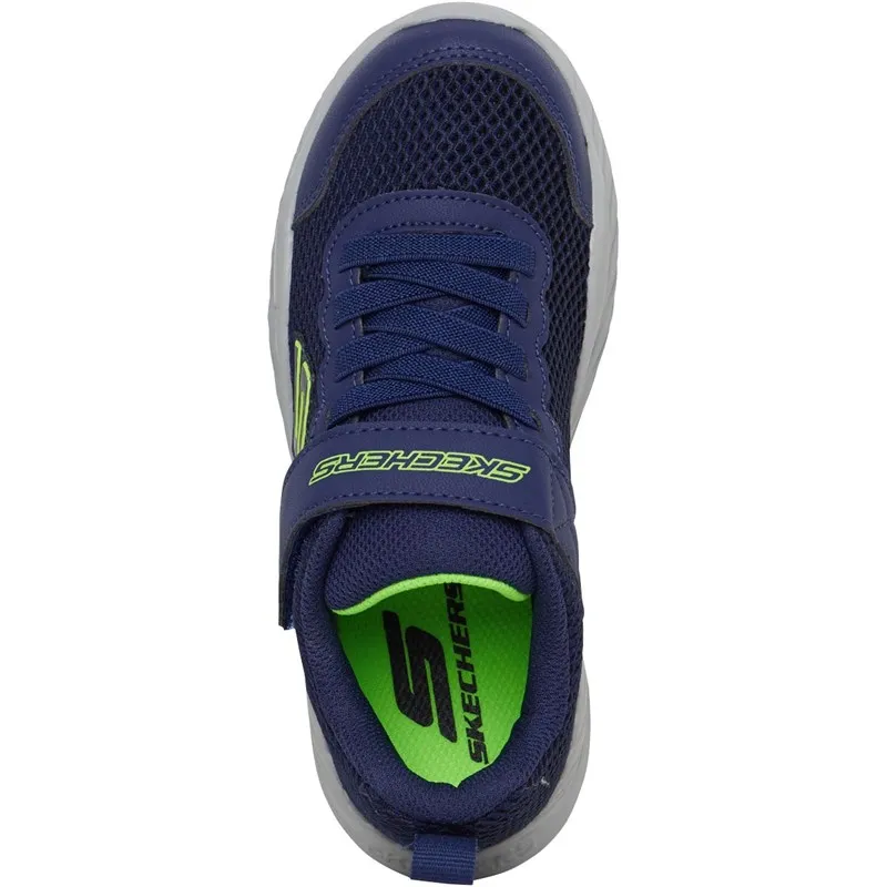 SKECHERS Junior Boys Nitro Sprint Krodon Trainers Navy/Lime