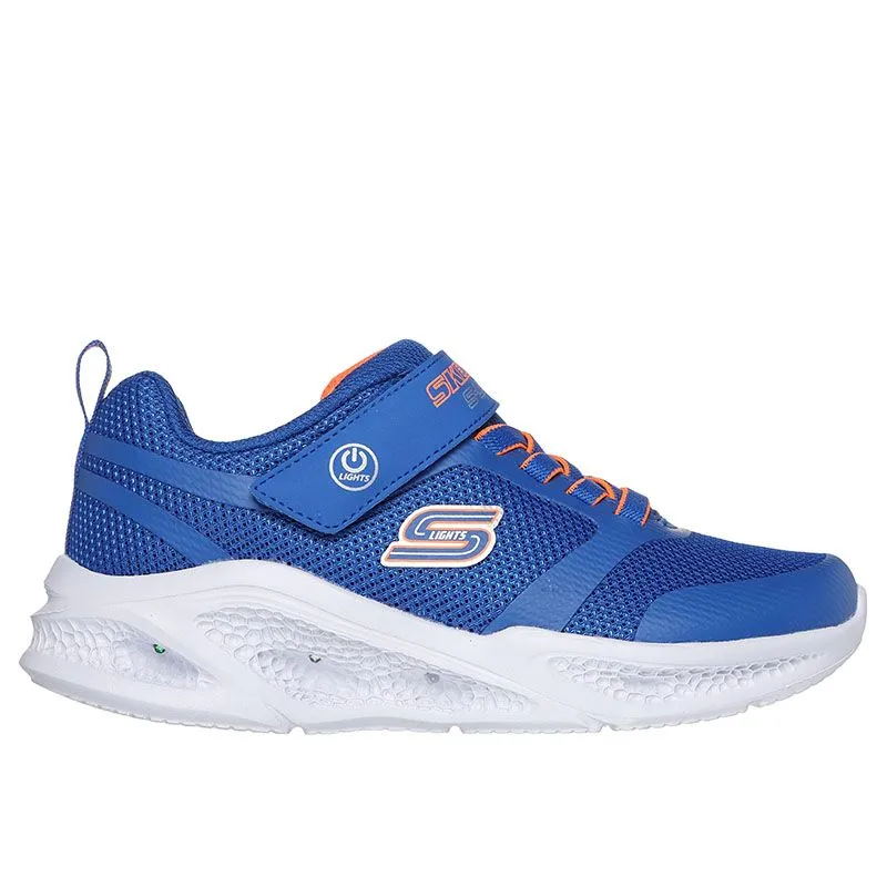 Skechers Kids' S-Lights: Meteor-Lights Junior Trainers Blue / Orange - SS24