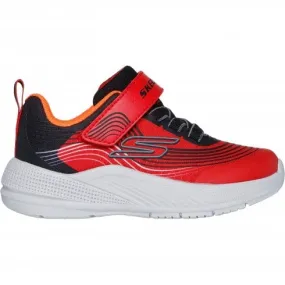 Skechers Microspec Advance | Red/Black | Boy's Adjustable Comfy Trainers