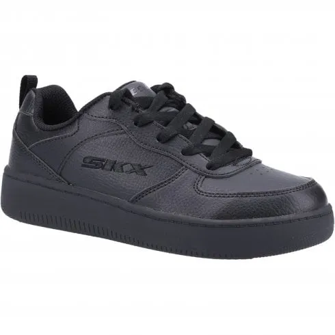 Skechers Sport Court 92 | Black | Childrens School Trainers