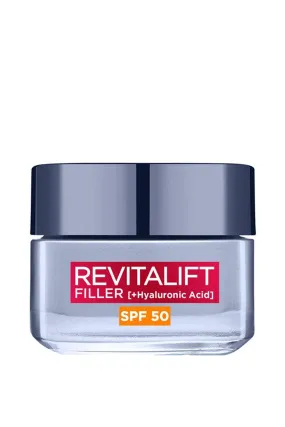 Skin | Revitalift Filler Hyaluronic Acid Anti-Ageing SPF50 Day Cream | L'Oréal Paris