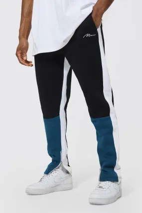 Skinny Fit Man Colour Block Joggers