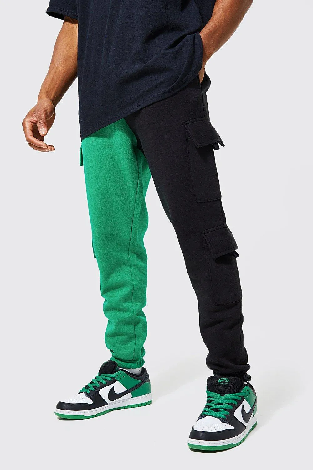 Slim Spliced Utility Cargo Joggers