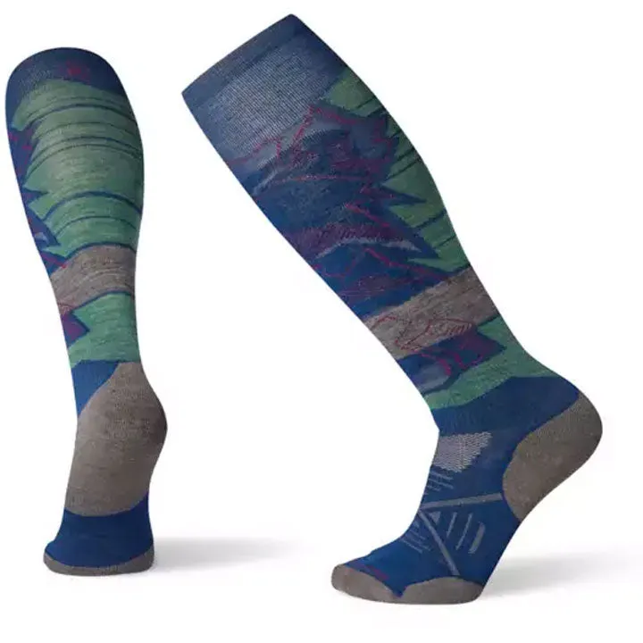 Smartwool PhD Ski Light Wlite Pattern Socks Mens