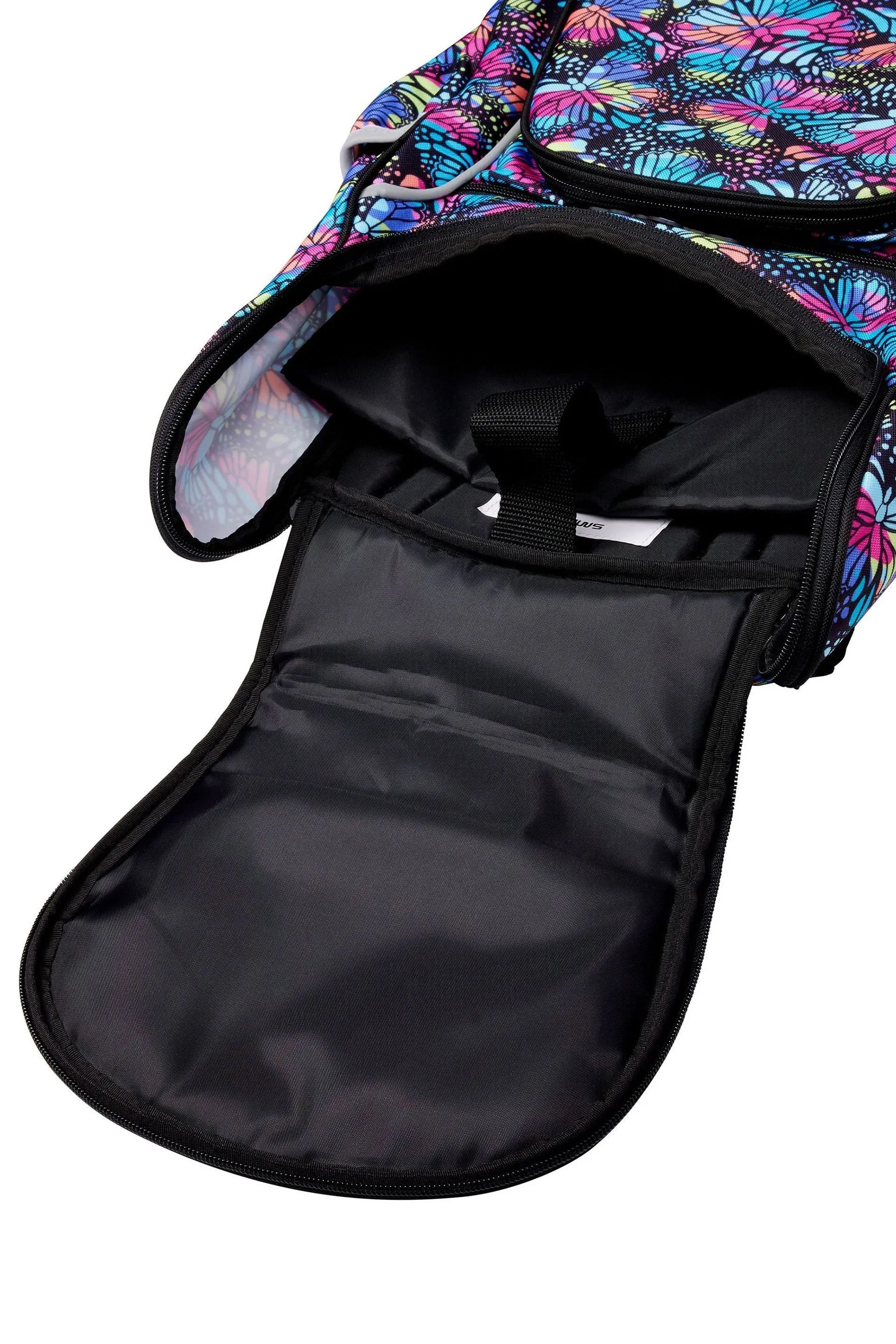 Smiggle Black Vivid Access Backpack with Reflective Tape