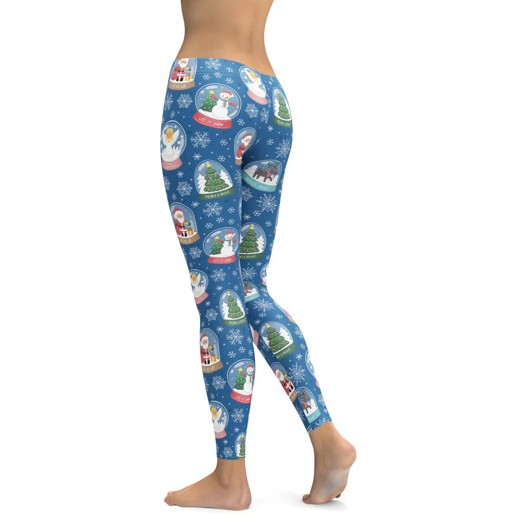 Snow Globe Pattern Leggings