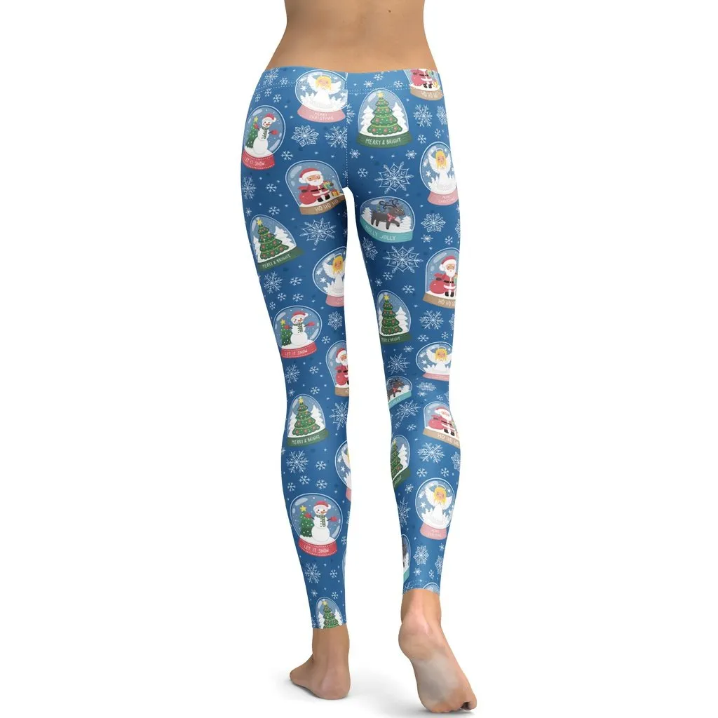 Snow Globe Pattern Leggings