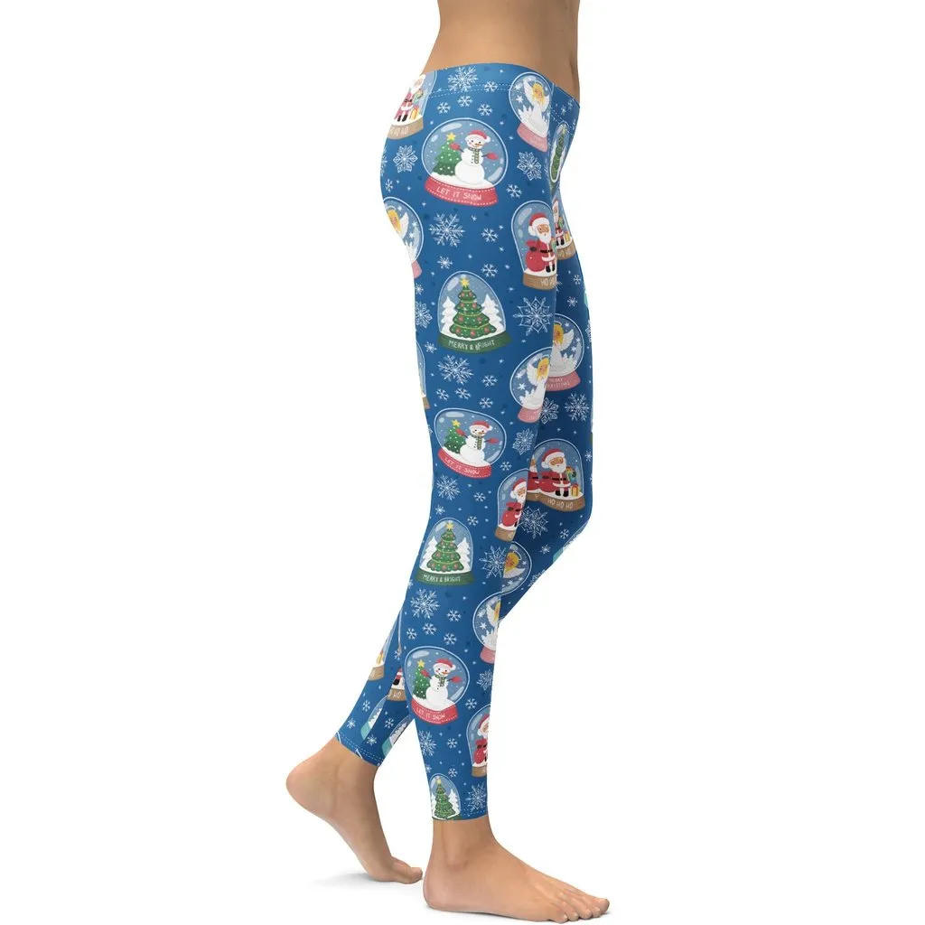 Snow Globe Pattern Leggings