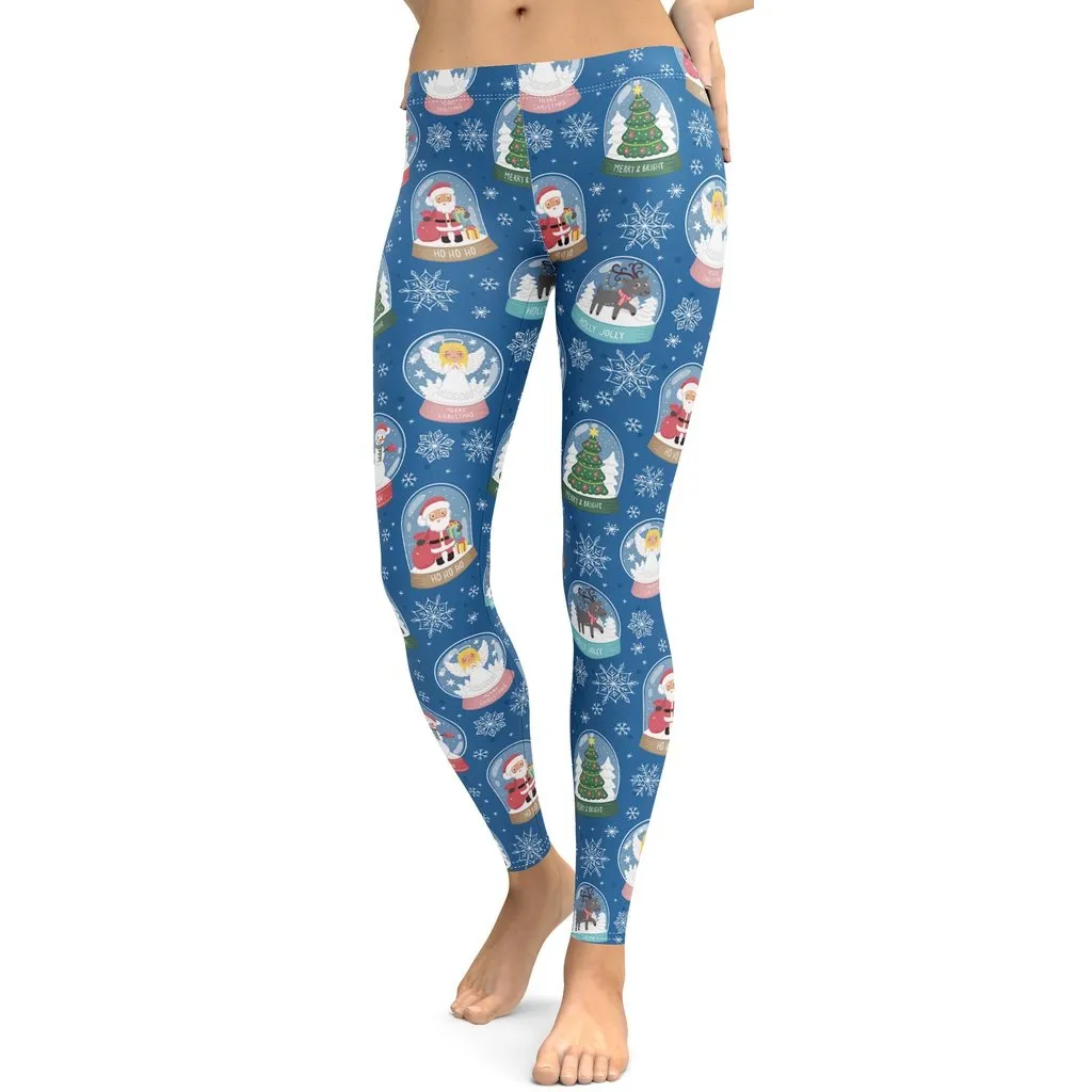 Snow Globe Pattern Leggings