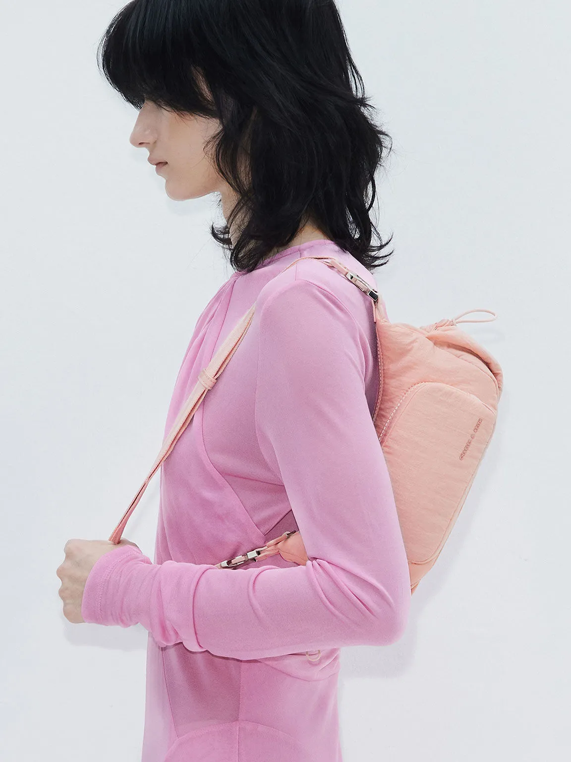 Soleil Nylon Shoulder Bag - Pink