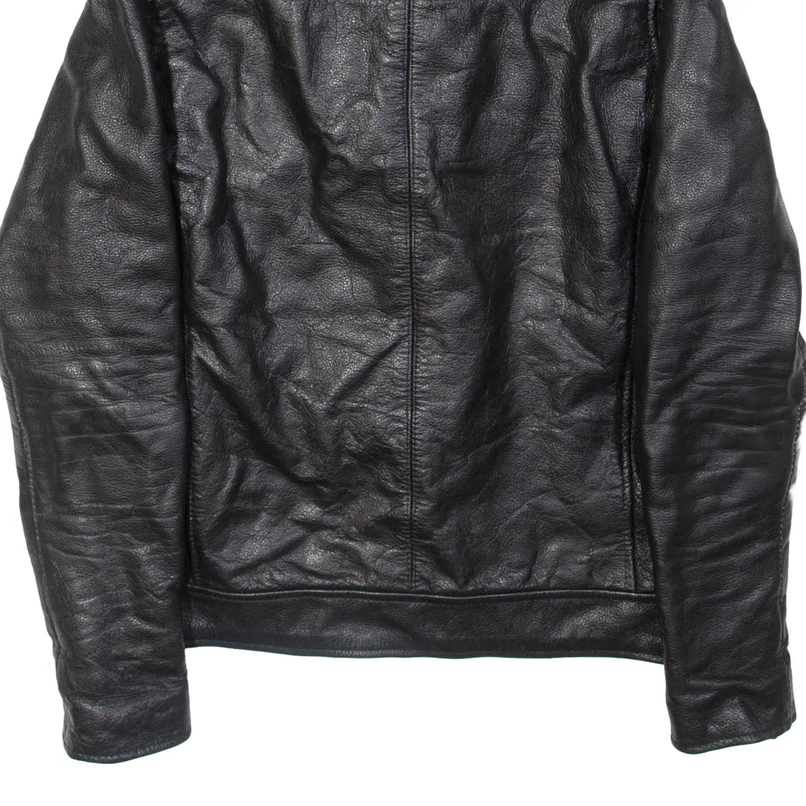 SOUL STAR Womens Aviator Jacket Black Leather XS