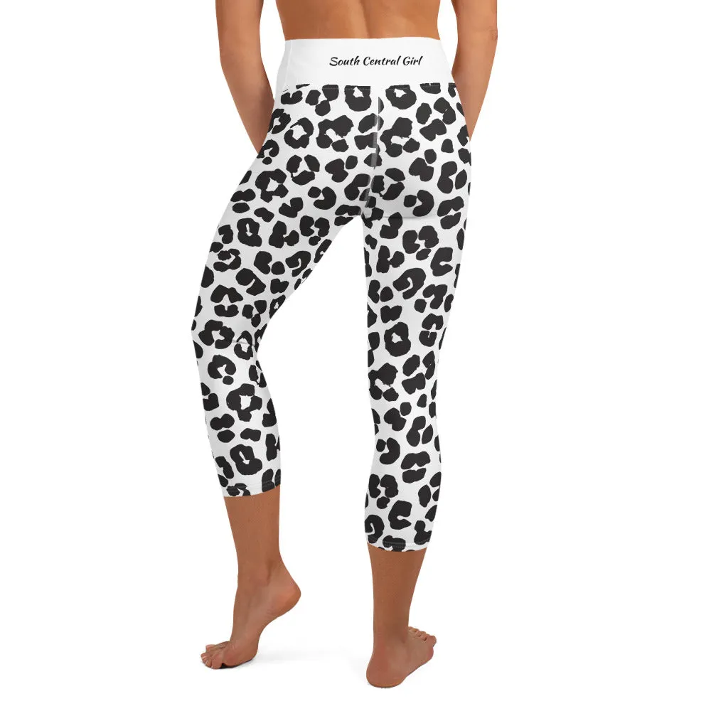 South Central Girl Leopard Yoga Capri Leggings