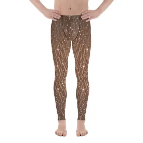 Sparkle Fishnet Print Men's Leggings