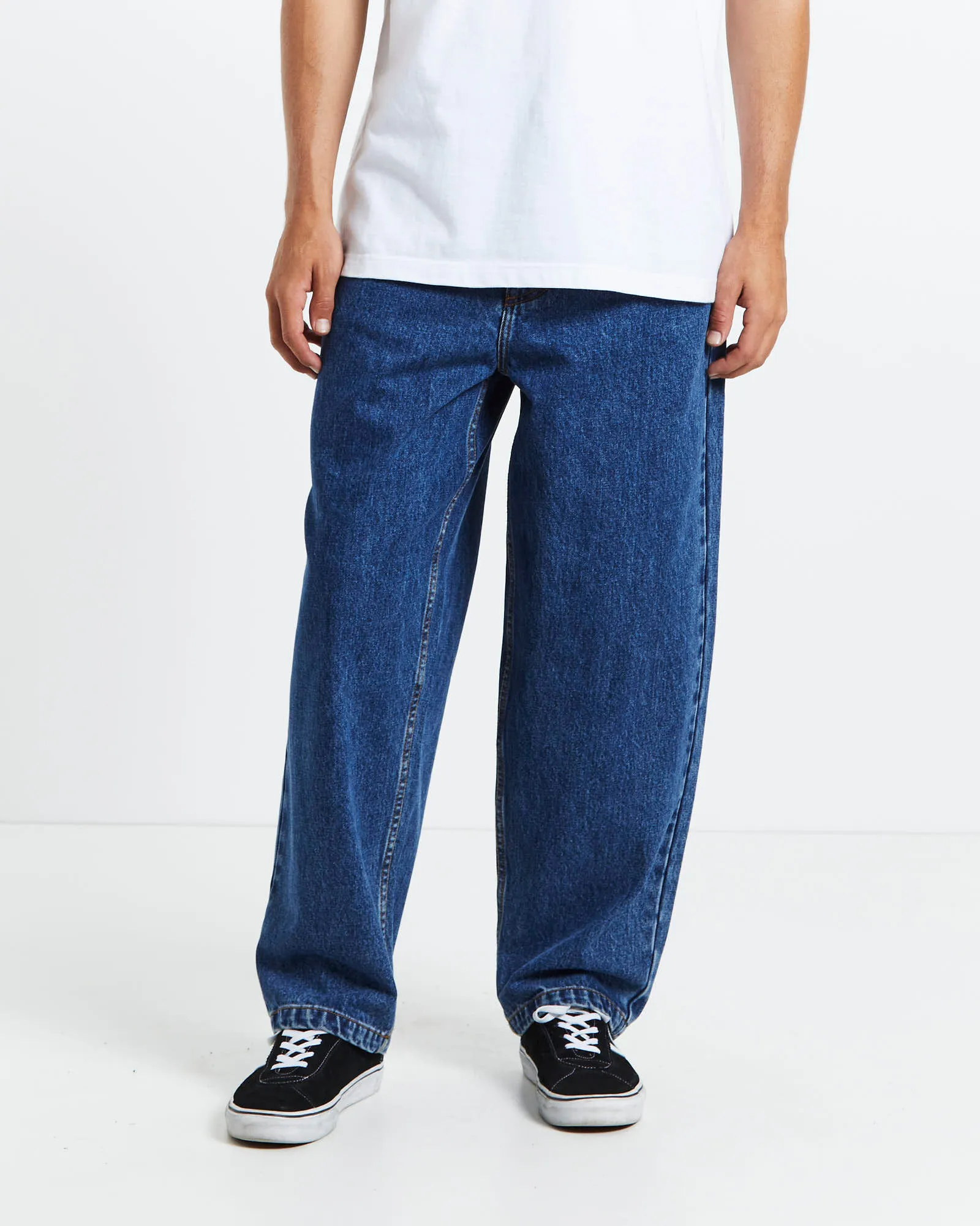 Spencer Project Wide Boy Jeans 90's Rinse Wash Blue