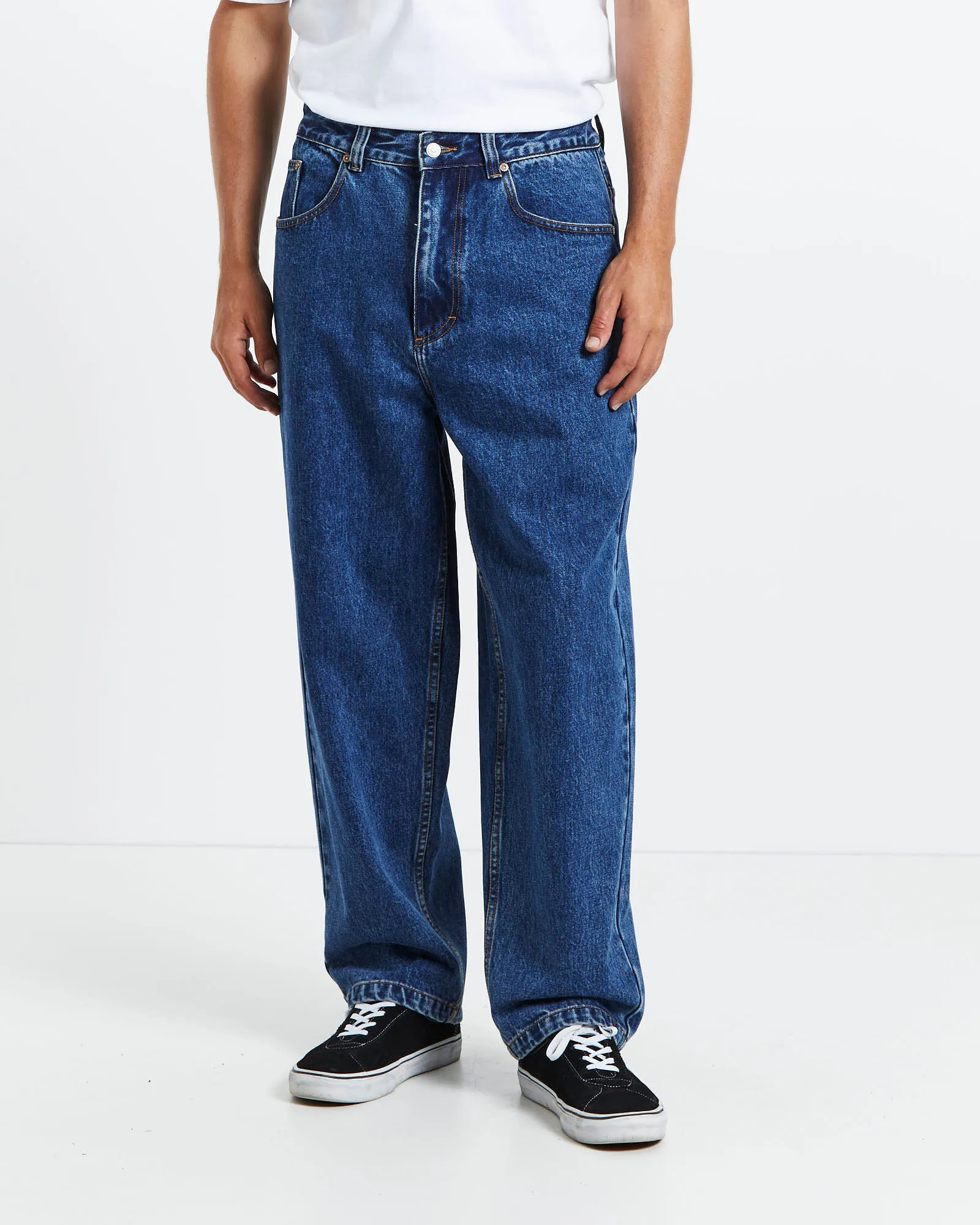 Spencer Project Wide Boy Jeans 90's Rinse Wash Blue