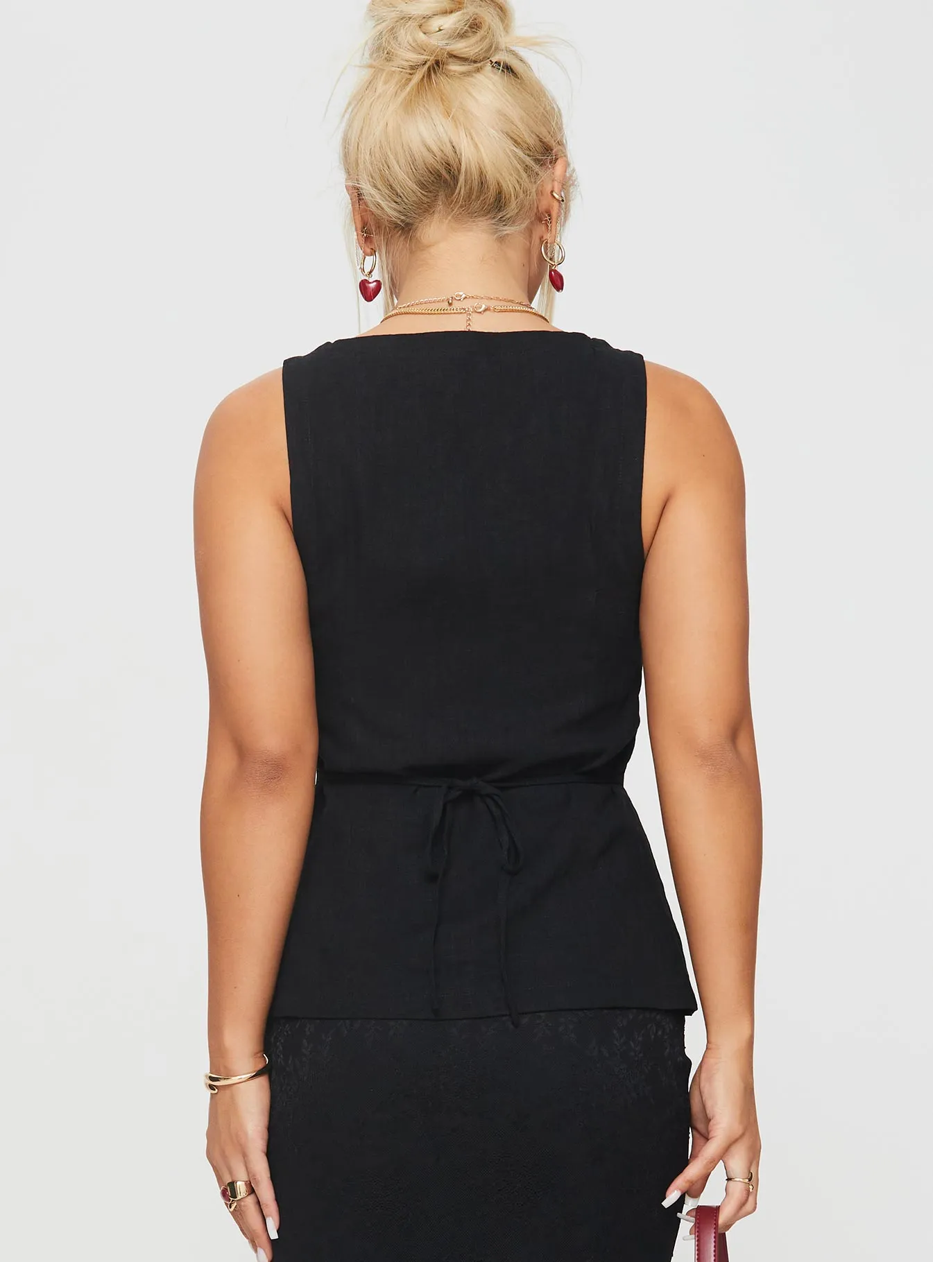 Spirito Vest Top Black