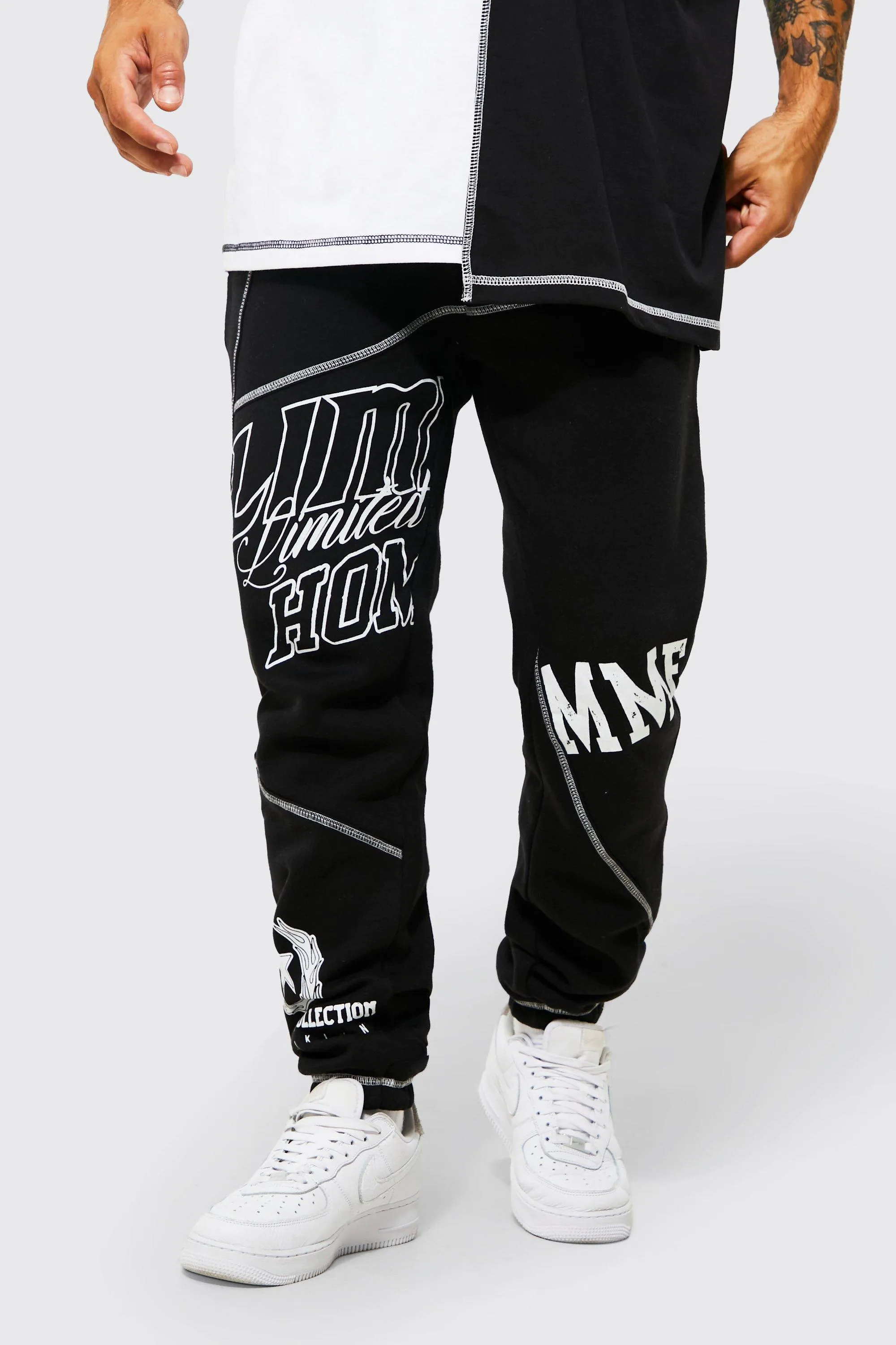 Spliced Varsity Graphic Joggers