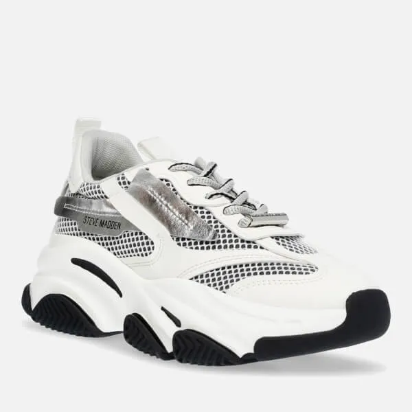 Steve Madden Women's Possession-E Faux Leather Trainers