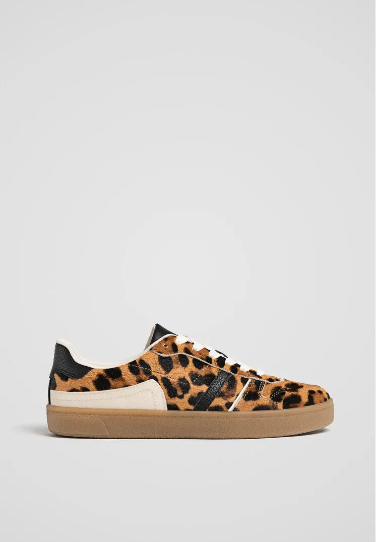 Stradivarius Leopard print leather trainers  COMBINED 2