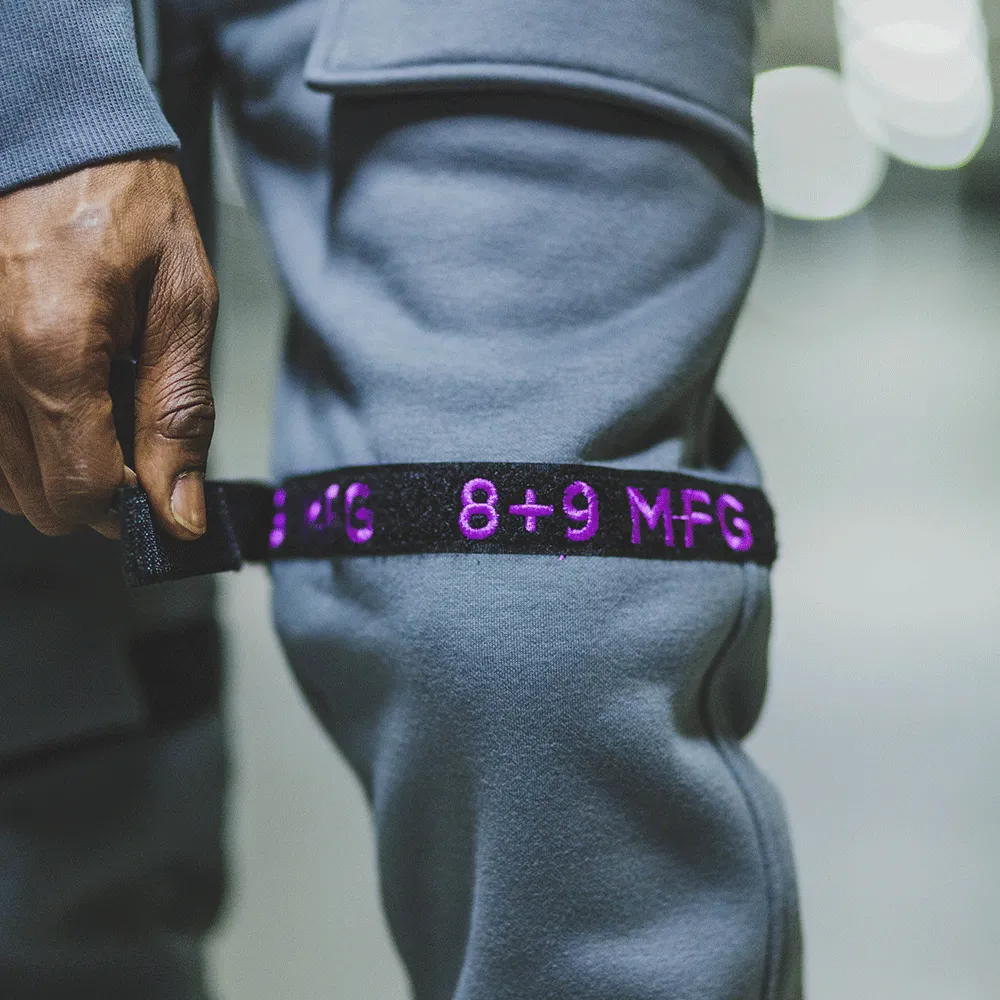 Strapped Up Slim Fleece Joggers Dark Grey