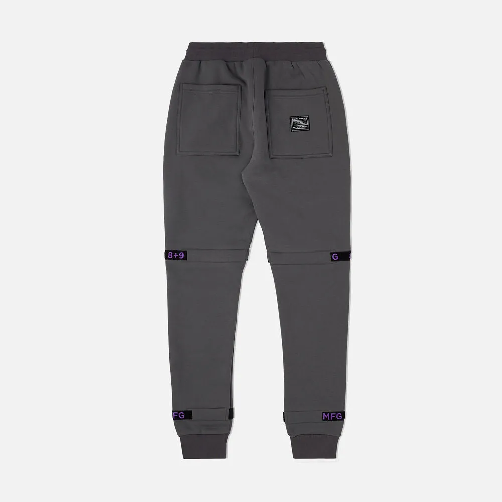 Strapped Up Slim Fleece Joggers Dark Grey