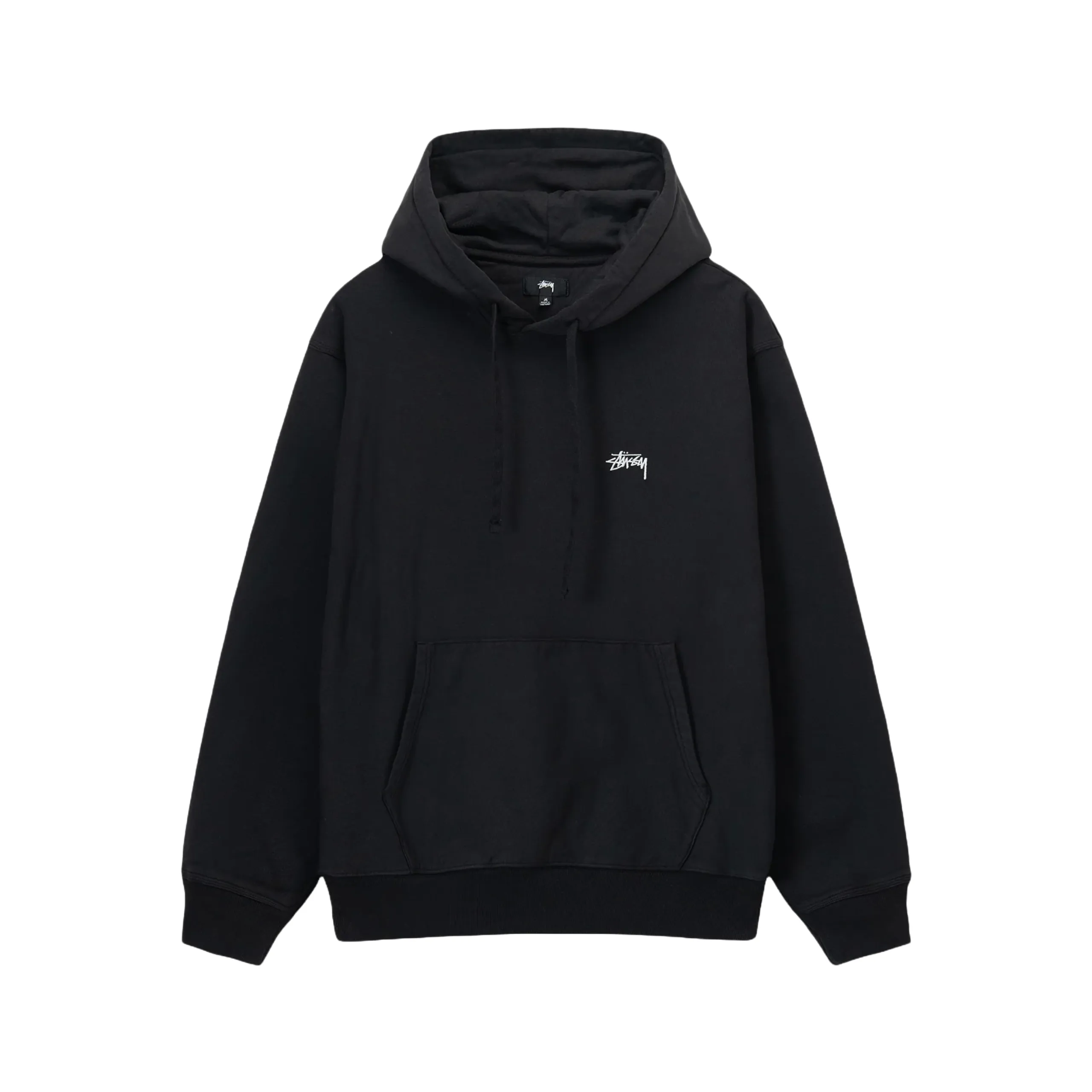 Stussy Stock Logo Hoodie - Washed Black exclusive at Remix