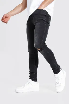 Super Skinny Busted Knee Jeans