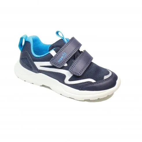 Superfit Rush | Blue Mesh | Childrens Rip Tape Trainers