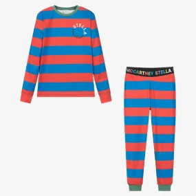 Teen Boys Blue & Red Thermal Trouser Set