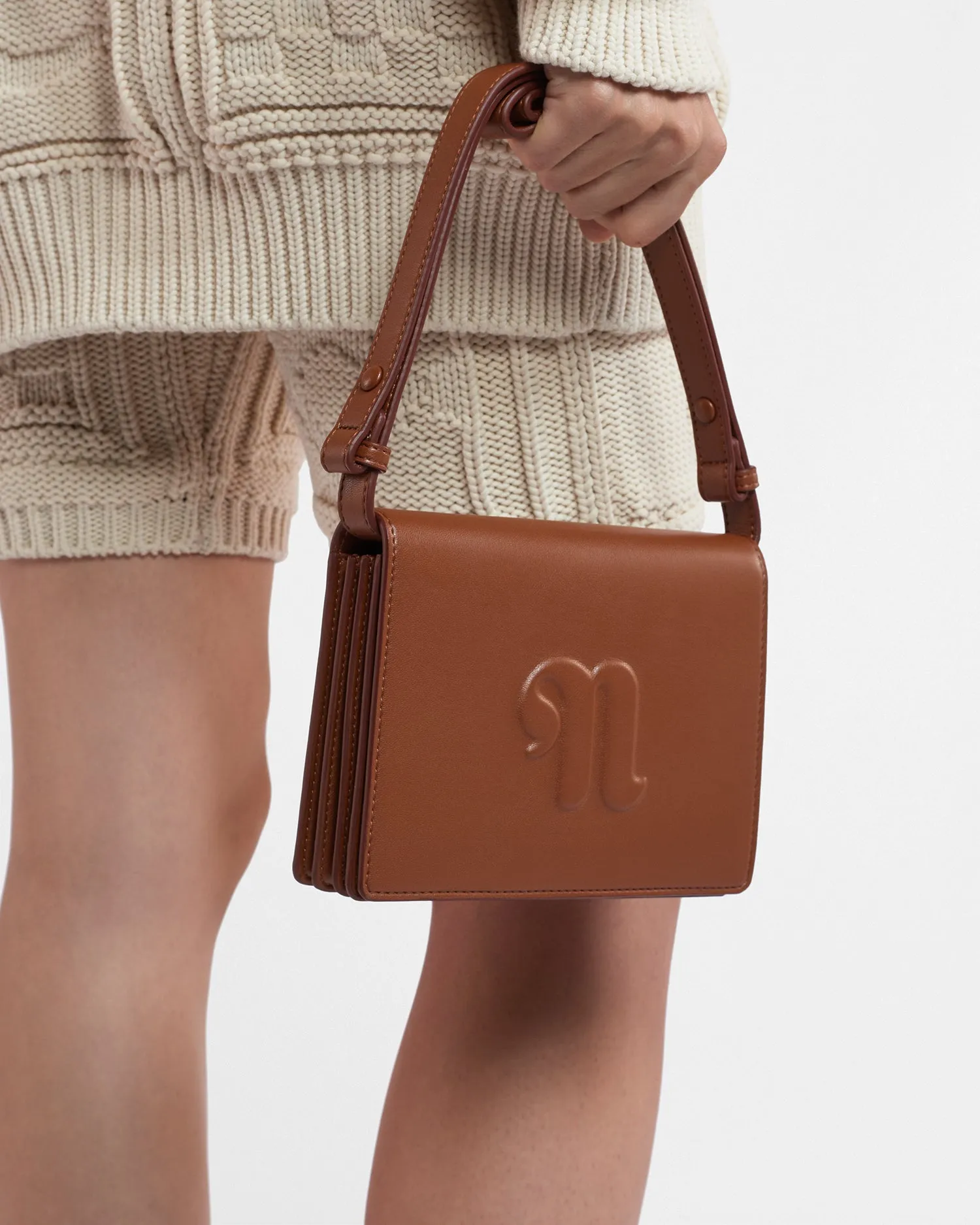 The Concertina - Alt-Nappa Shoulder Bag - Tan Leather