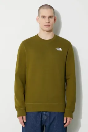 The North Face cotton sweatshirt M Simple Dome Crew men's green color NF0A7X1IPIB1