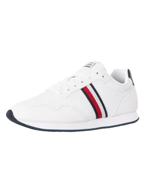 Tommy Hilfiger Signature Tape Leather Trainers - White