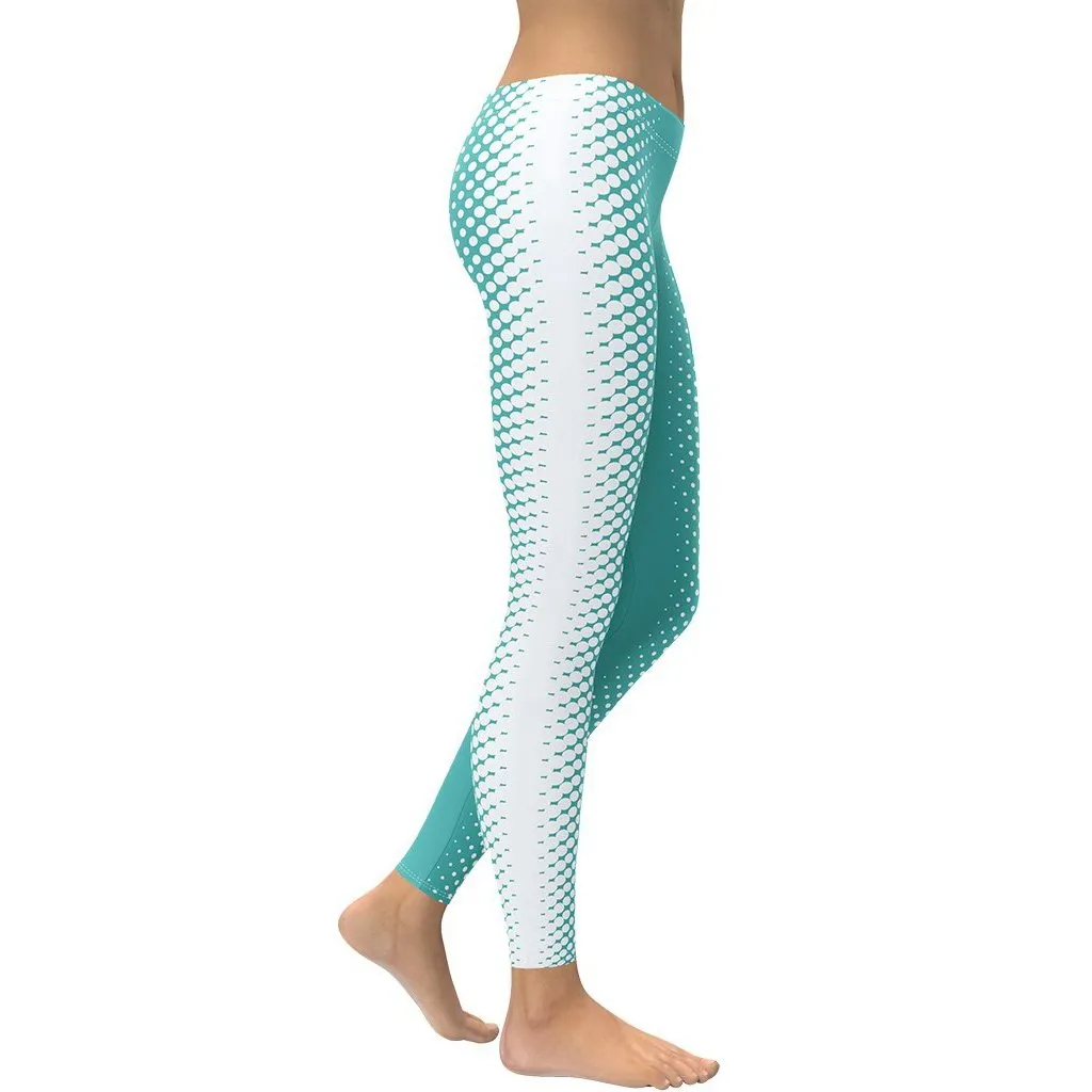 Turquoise Optical Illusion Leggings