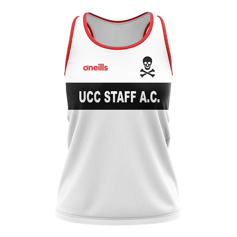 UCC Staff Athletic Club Women's Fit Athletics Vest White